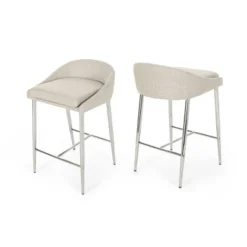 Set Of 2 Bandini Modern Upholstered Counter Height Barstools - Christopher Knight Home -Ckhome2u Store GUEST d2180bc0 d437 4154 aa76 ae652c03953b