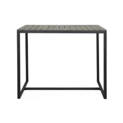 Christopher Knight Home Elkhart Outdoor Modern Industrial Acacia Wood Bar Table