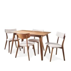 5pc Megann Mid Century Wood Dining Set - Christopher Knight Home -Ckhome2u Store GUEST d3a8044d a2a7 43ce b9e0 4c49b9fab4d2