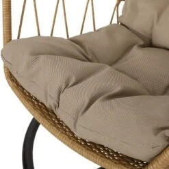 Allegra Outdoor Wicker Hanging Chair With Stand - Light Brown/Tan - Christopher Knight Home -Ckhome2u Store GUEST d6eeeb05 db3b 4e36 a0a7 5d1c9786fc83