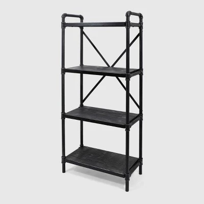 Greenwood Industrial Iron Four Shelf Bookcase - Christopher Knight Home 6 Greenwood Industrial Iron Four Shelf Bookcase - Christopher Knight Home - Image 6