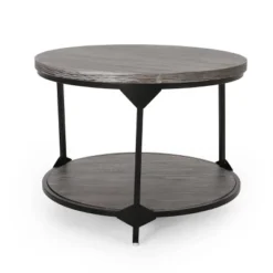 Cedarhurst Modern Industrial Round Coffee Table Gray/Black - Christopher Knight Home: Sturdy Iron Frame, Open Shelf 9 Cedarhurst Modern Industrial Round Coffee Table Gray/Black - Christopher Knight Home: Sturdy Iron Frame, Open Shelf -Ckhome2u Store GUEST db198f32 81b0 4345 9870 174de23edc61