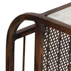 Zeyer Boho Glam Handcrafted Marble Top C-Shaped Side Table With Magazine Rack Natural White/Antique Brass - Christopher Knight Home -Ckhome2u Store GUEST db7a1eae a502 4a20 ab92 50d902c1a490