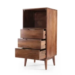 Rabun Handcrafted Mid-Century Modern Mango Wood 3 Drawer Chest Light Oak - Christopher Knight Home -Ckhome2u Store GUEST dc59edd3 be23 4875 a2f3 7c638166947b
