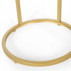 Ingersol Modern Glam C Shaped End Table White/Gold - Christopher Knight Home -Ckhome2u Store GUEST de2cb173 5f81 4ca9 a55b c0c417f04d87