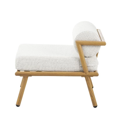 Christopher Knight Home Gretel Outdoor Modern Iron Upholstered Armless Club Chair (Set Of 2) 4 Christopher Knight Home Gretel Outdoor Modern Iron Upholstered Armless Club Chair (Set Of 2) - Image 4