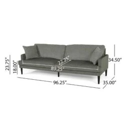 Malverne Contemporary 3 Seater Fabric Sofa With Accent Pillows Gray/Dark Brown - Christopher Knight Home 17 Malverne Contemporary 3 Seater Fabric Sofa With Accent Pillows Gray/Dark Brown - Christopher Knight Home -Ckhome2u Store GUEST e0209814 0d1f 4b40 a907 d6638cfac79e