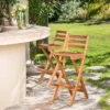 Tundra Set Of 2 Acacia Wood Folding Patio Bar Chair - Natural - Christopher Knight Home -Ckhome2u Store GUEST e37d6199 3e8f 43ea 9a25 9146ee0c5d67