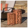 Parrish 2pc Hexagon Iron Antique Accent Tables Orange - Christopher Knight Home: Weather-Resistant, No Assembly Patio Furniture -Ckhome2u Store GUEST e6104502 4c78 45f4 9650 da84d5afff46