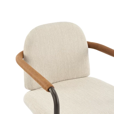 Christopher Knight Home Ihab Modern Upholstered Dining Chair With Iron Frame (Set Of 2) 6 Christopher Knight Home Ihab Modern Upholstered Dining Chair With Iron Frame (Set Of 2) - Image 6