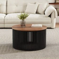 Christopher Knight Home Zanvia 30" Round Acacia Wood Coffee Table With Slatted Base -Ckhome2u Store GUEST e682f8b2 c545 491d bee0 4c40a12322ed