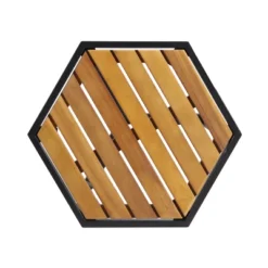 Christopher Knight Home Nahanni Outdoor Industrial Acacia Wood And Iron Side Table, Teak/Black -Ckhome2u Store GUEST e6f6587a e1ce 4a29 b7ae ea63a633344c