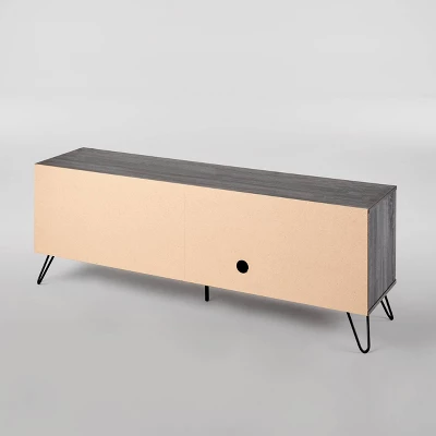 3pc Houlihan Mid-Century Entertainment Center Set Sonoma Gray Oak - Christopher Knight Home 4 3pc Houlihan Mid-Century Entertainment Center Set Sonoma Gray Oak - Christopher Knight Home - Image 4