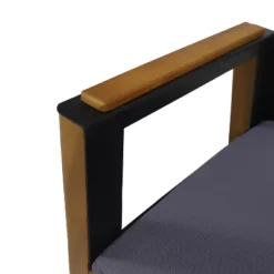 Christopher Knight Home Soho Outdoor Acacia Wood And Iron Club Chairs With Cushion (Set Of 2), Black/Dark Gray -Ckhome2u Store GUEST e82f8756 41cb 4a92 8f36 5f6e0c229666