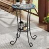 Christopher Knight Home Jaxon Patio Iron And Ceramic Tile Accent Table With Shelf -Ckhome2u Store GUEST e9b844dd 2bcf 43af bc65 e4f809c98310