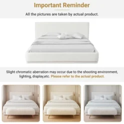 Christopher Knight Home Octavia Modern Upholstered Bed With Tall Headboard, White -Ckhome2u Store GUEST eb97d7a4 08a7 4758 9a9c cb8a4dd22e4f