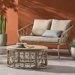 2pc Bruce Outdoor Wicker Loveseat & Coffee Table Light Brown/Beige - Christopher Knight Home 13 2pc Bruce Outdoor Wicker Loveseat & Coffee Table Light Brown/Beige - Christopher Knight Home -Ckhome2u Store GUEST ee5e8da0 5aa4 46f3 a32d 6996ecd9b375
