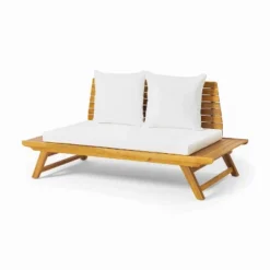 Christopher Knight Home Sedona Outdoor Acacia Wood Loveseat With Cushions -Ckhome2u Store GUEST eec6bd01 fb27 473c 999a c137bdf8220a
