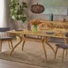 Salli Rectangular Dining Table - Natural Oak - Christopher Knight Home