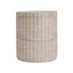 Christopher Knight Home Siani Outdoor Minimalist Cylinder Lightweight Concrete Side Table