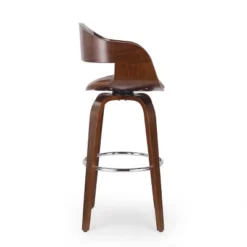 Clyo Mid-Century Modern Upholstered Swivel Barstool - Christopher Knight Home -Ckhome2u Store GUEST f356de32 6e31 4fed bfc8 a198a9aa2cfe
