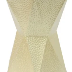 Modern Hexagonal Outdoor End Table – Textured Iron Patio Accent Table For Indoor And Outdoor Use, Patio SideTables -Christopher Knight Home -Ckhome2u Store GUEST f40c717c 54b9 4519 b6d1 bea34bded683