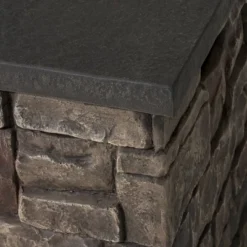 Chesney Outdoor Light Weight Concrete Square Tank Holder Side Table Stone Finish - Christopher Knight Home: Faux Stone, Rust-Resistant -Ckhome2u Store GUEST f74bc9c1 b53f 4c95 b43e 64ed82418e24