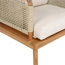 Christopher Knight Home Valencia Outdoor Rustic Acacia Wood And Rope Club Chair With Cushions, Teak/Beige -Ckhome2u Store GUEST f820f006 fb7c 479f 88f7 acdc6f6c019b