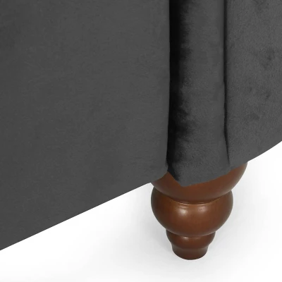 Richland Modern Glam Velvet Channel Stitch 3 Seater Sofa - Christopher Knight Home 4 Richland Modern Glam Velvet Channel Stitch 3 Seater Sofa - Christopher Knight Home - Image 4