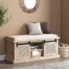Niemi Rustic Storage Bench With Cushion Beige/ Natural/Black - Christopher Knight Home -Ckhome2u Store GUEST f9f5d199 832e 4751 a120 933732d689ed
