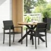 Christopher Knight Home 2pc Wilbur Mesh And Aluminum Outdoor Dining Chairs Black