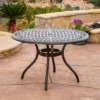 Christopher Knight Home Phoenix Outdoor Cast Aluminum Round Table With Umbrella Hole -Ckhome2u Store GUEST fa938191 bff1 434d 94b2 440d4a99dadc