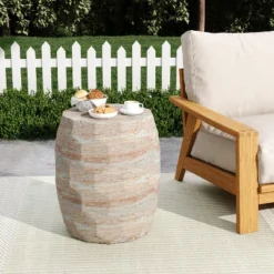 Christopher Knight Home Stella Outdoor Barrel Lightweight Concrete Side Table With Honeycomb Pattern -Ckhome2u Store GUEST fbc2e4ad e098 4213 9e90 762c9b9aa076