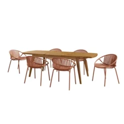 Christopher Knight Home Paco 7 Pieces Outdoor Modern Expandable Dining Set With Stackable Chair -Ckhome2u Store GUEST ff22bd81 42d8 45f6 9b5c b68f1b2b97b8