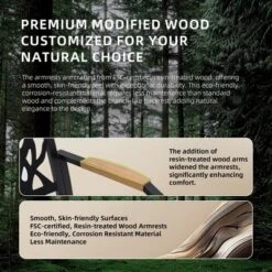 Christopher Knight Home Mirabelle Aluminum Swivel Chairs With Removable Sunbrella Cushions And Wood Armrests ( Set Of 2） -Ckhome2u Store GUEST ff7f9e88 a897 43a2 bb68 5b77f47e159e